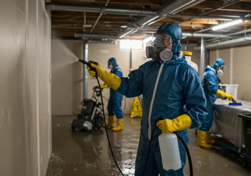 Basement Sanitization and Antimicrobial Treatment process in Sugarcreek, OH