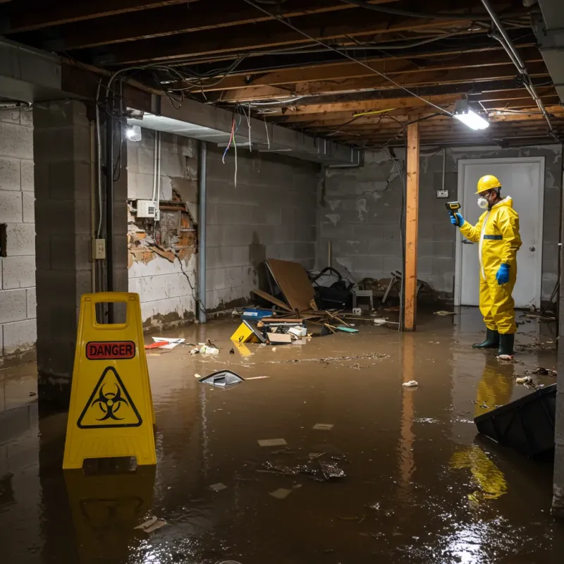 Flooded Basement Electrical Hazard in Sugarcreek, OH Property